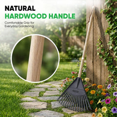 Superio child raking leaves demonstrating easy, active yard cleanup