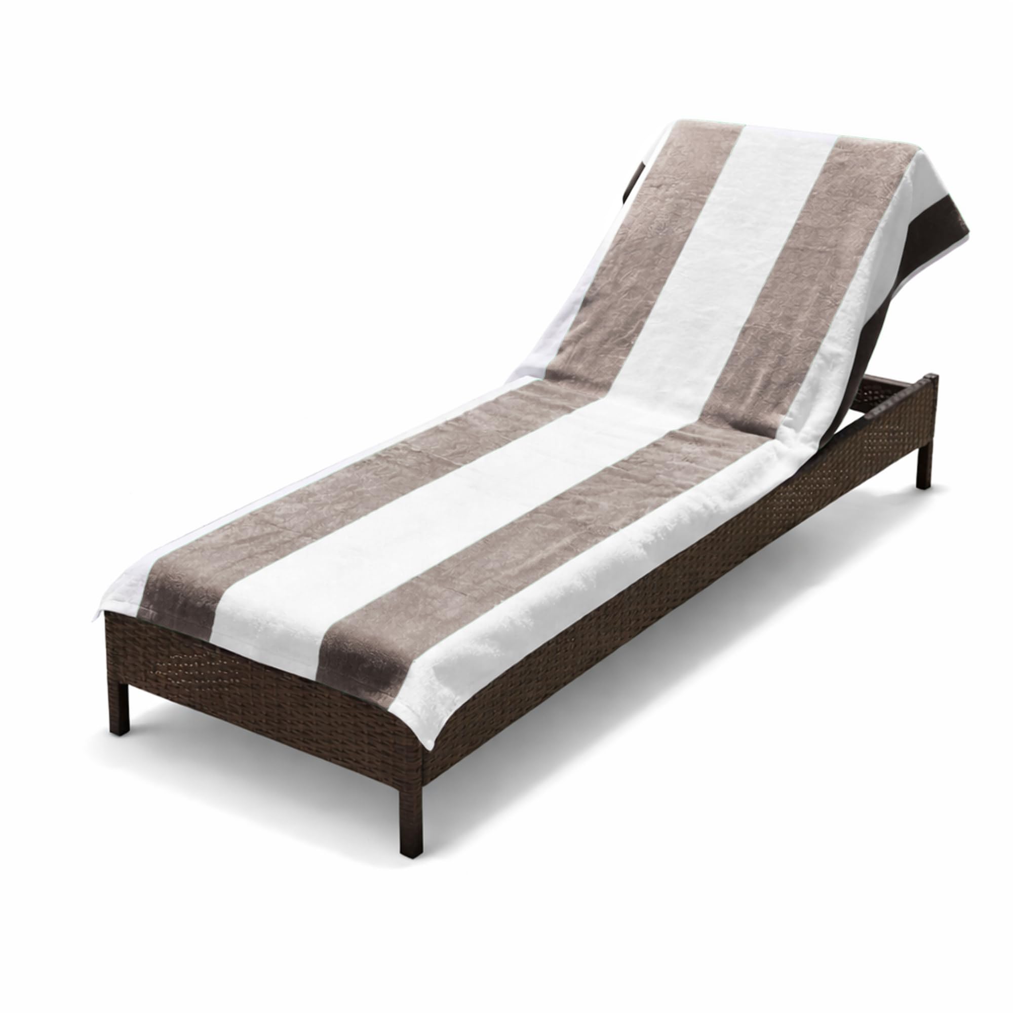 SUPERIOR cabana cover front view showing striped pattern and full length benefit