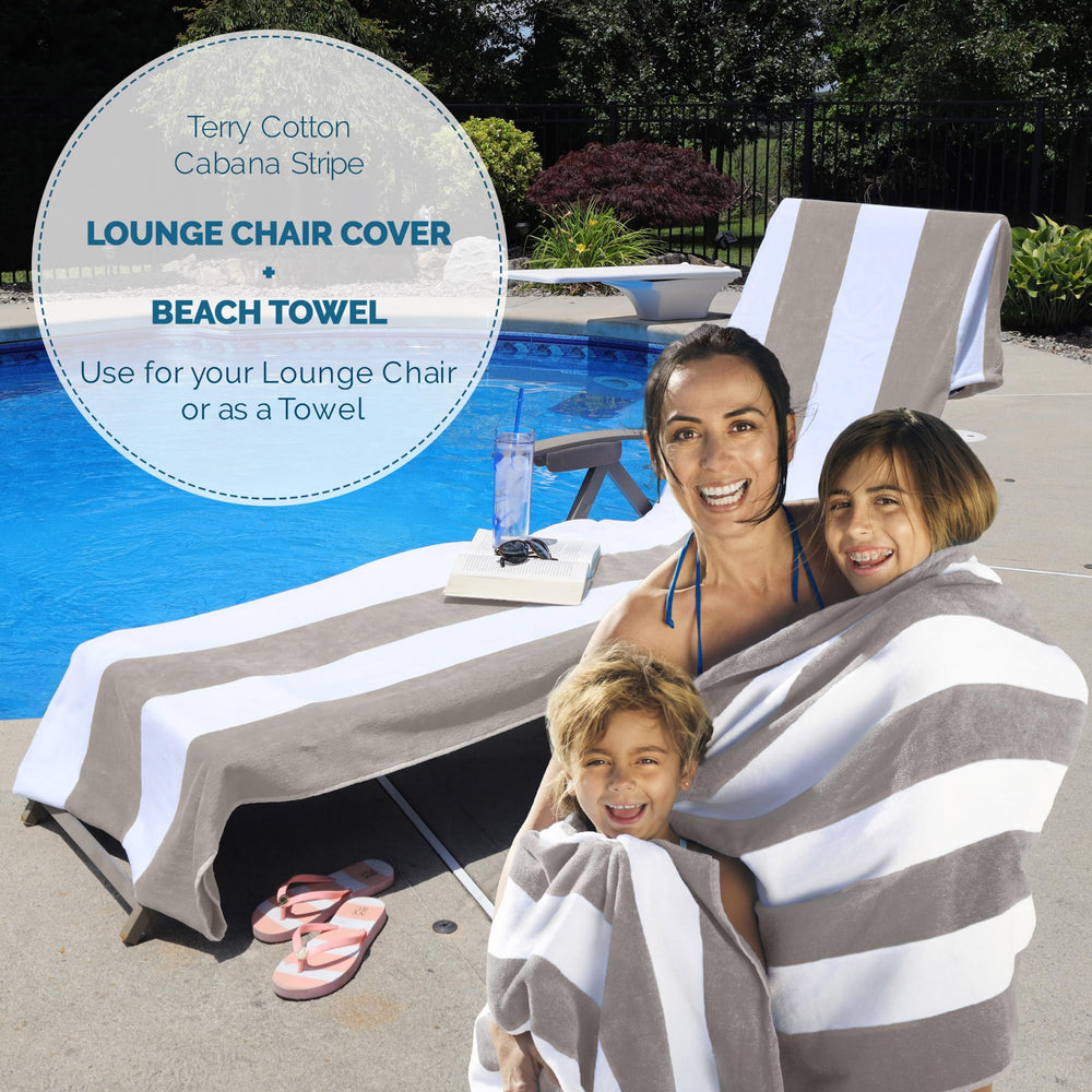SUPERIOR cover on pool lounge demonstrating water absorption and protection