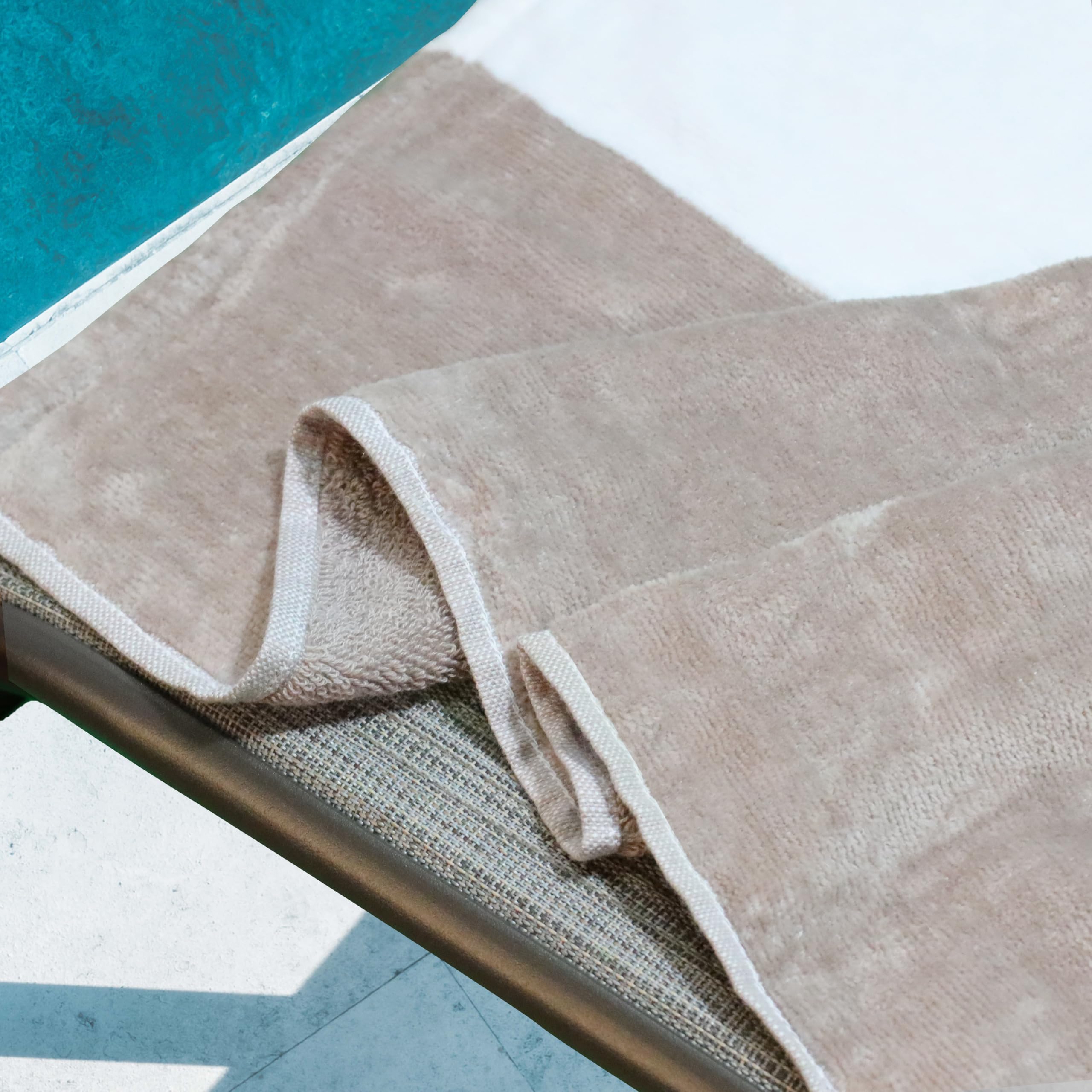 SUPERIOR cover on chair with ruler comparison showing generous 32x102 size