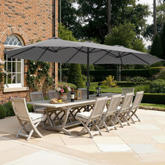 SUPERJARE front view of 15ft canopy showing broad shade coverage