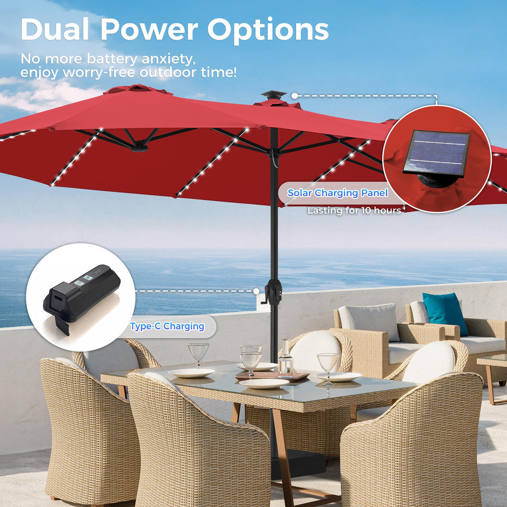 SUPERJARE heavy-duty metal base with two sandbags for stable wind resistance
