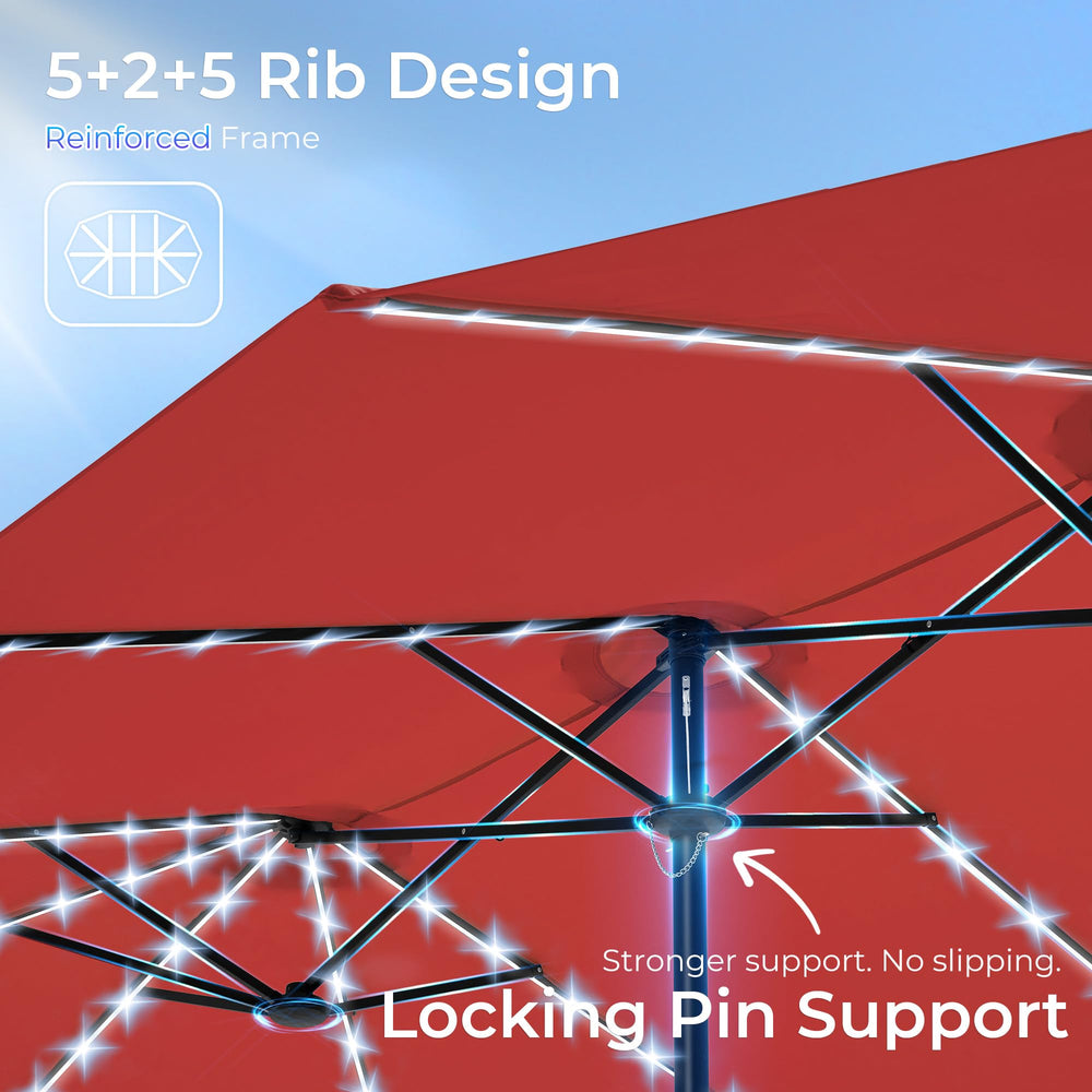 SUPERJARE rib detail with 144 integrated LEDs highlighting adjustable lighting modes