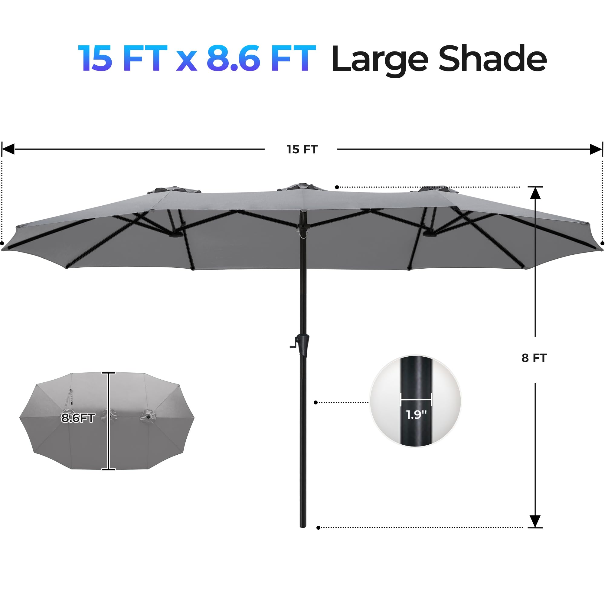 SUPERJARE poolside shading loungers for cool outdoor relaxation