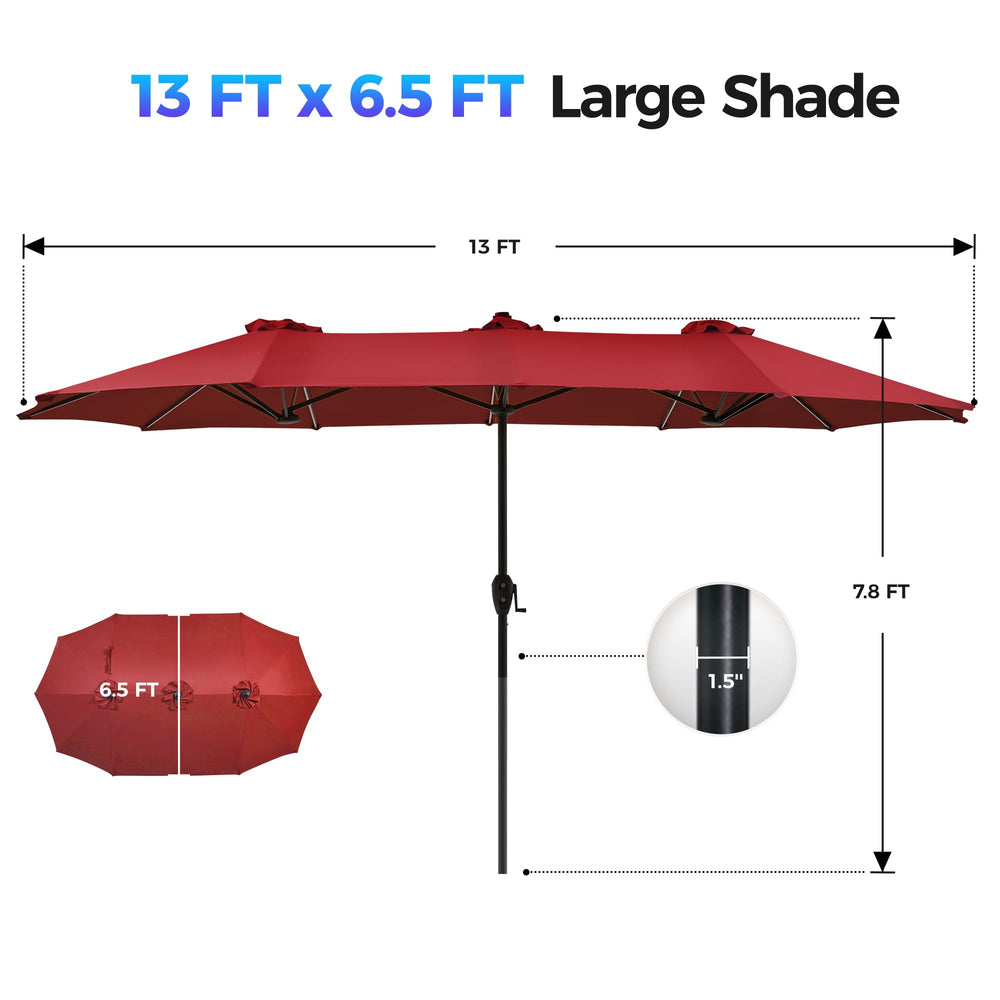 SUPERJARE beside table and chairs showing true 13ft size for scale