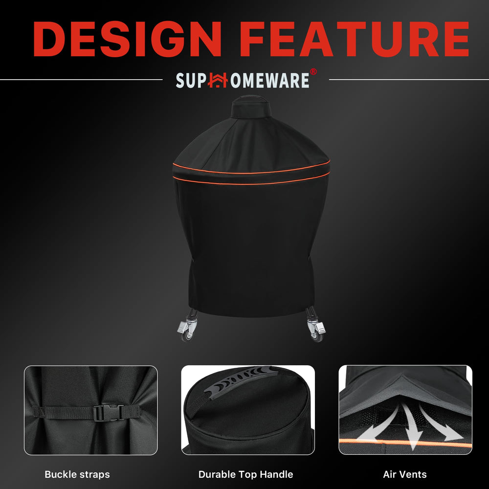 Suphomeware buckle strap detail securing cover to grill legs for wind resistance