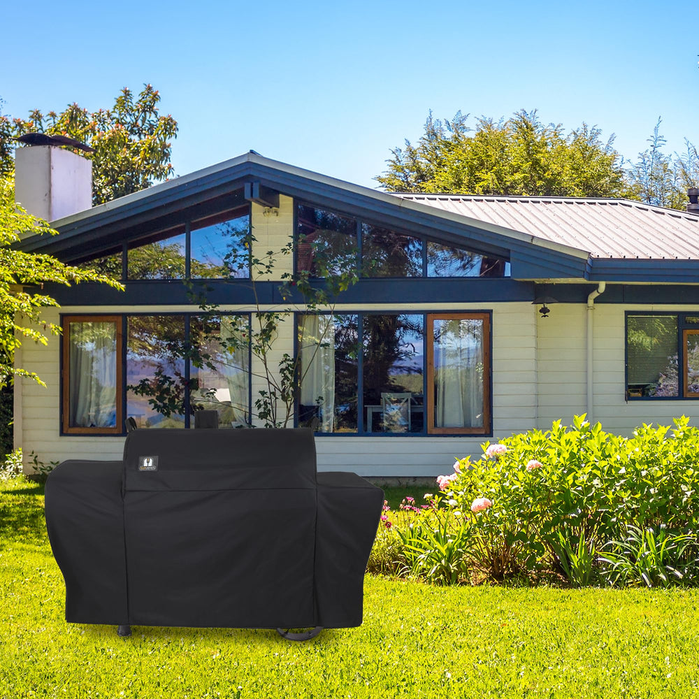 SUPJOYES lifestyle backyard shot showing weather protection benefit