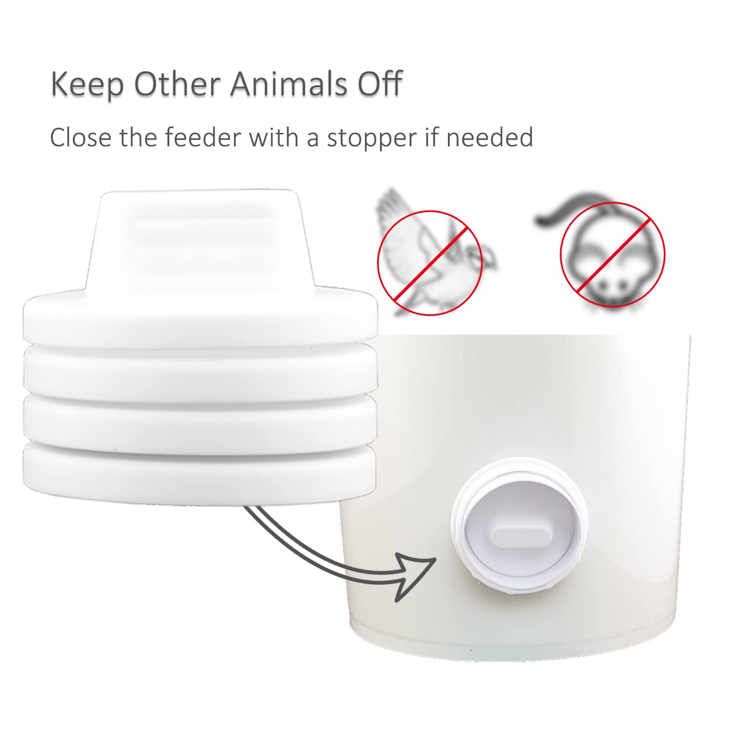 Suplklz ports fitted to a large barrel for multiple chicken access points