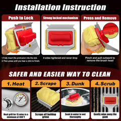 SUPOWER stainless-steel scraper detail for removing stubborn grill buildup