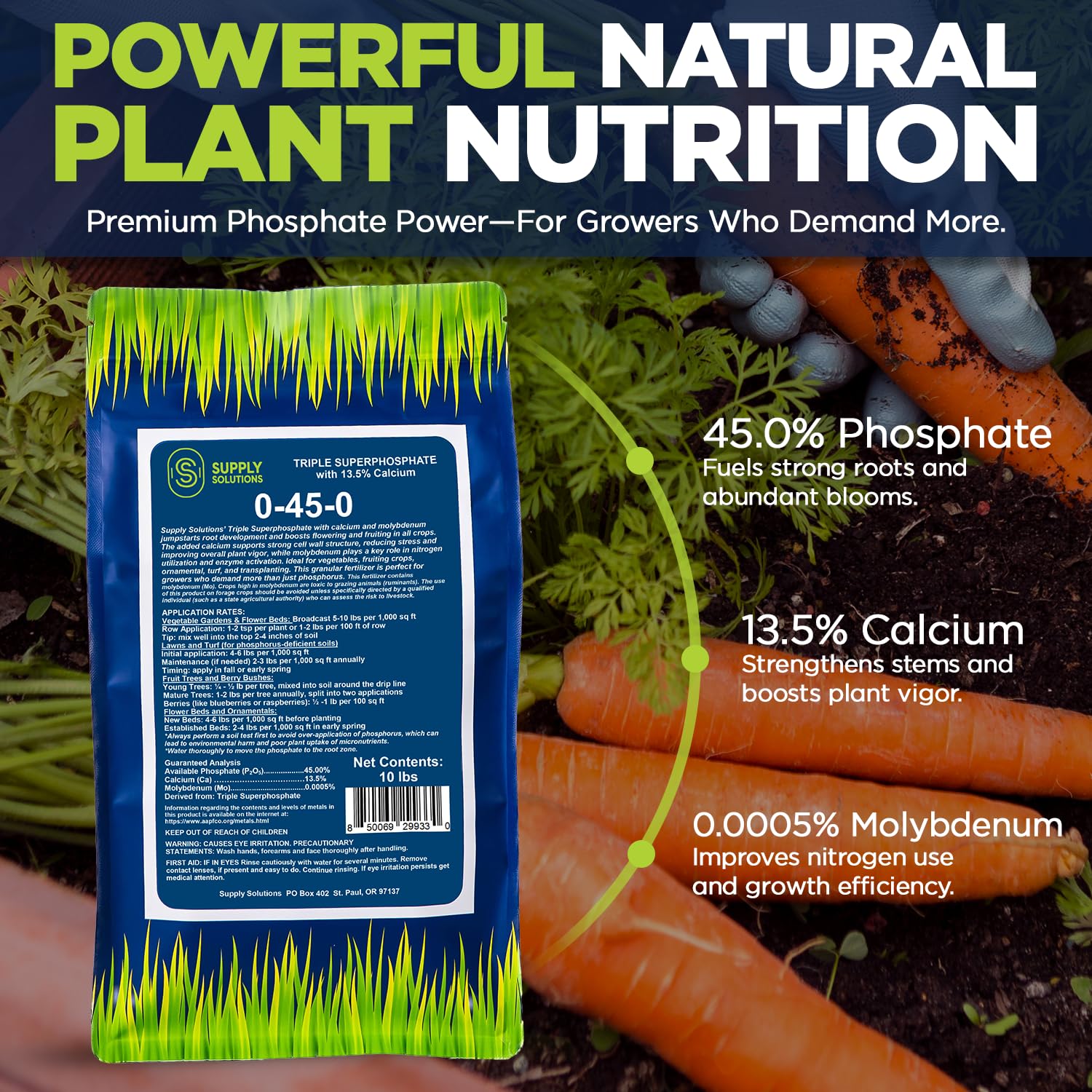 Supply Solutions being spread in a raised bed for stronger roots and blooms