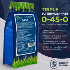 Supply Solutions granules close-up highlighting fast-acting phosphorus benefit