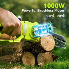 Supstable with 6-inch guide bar close-up for precise pruning and tight-space benefit