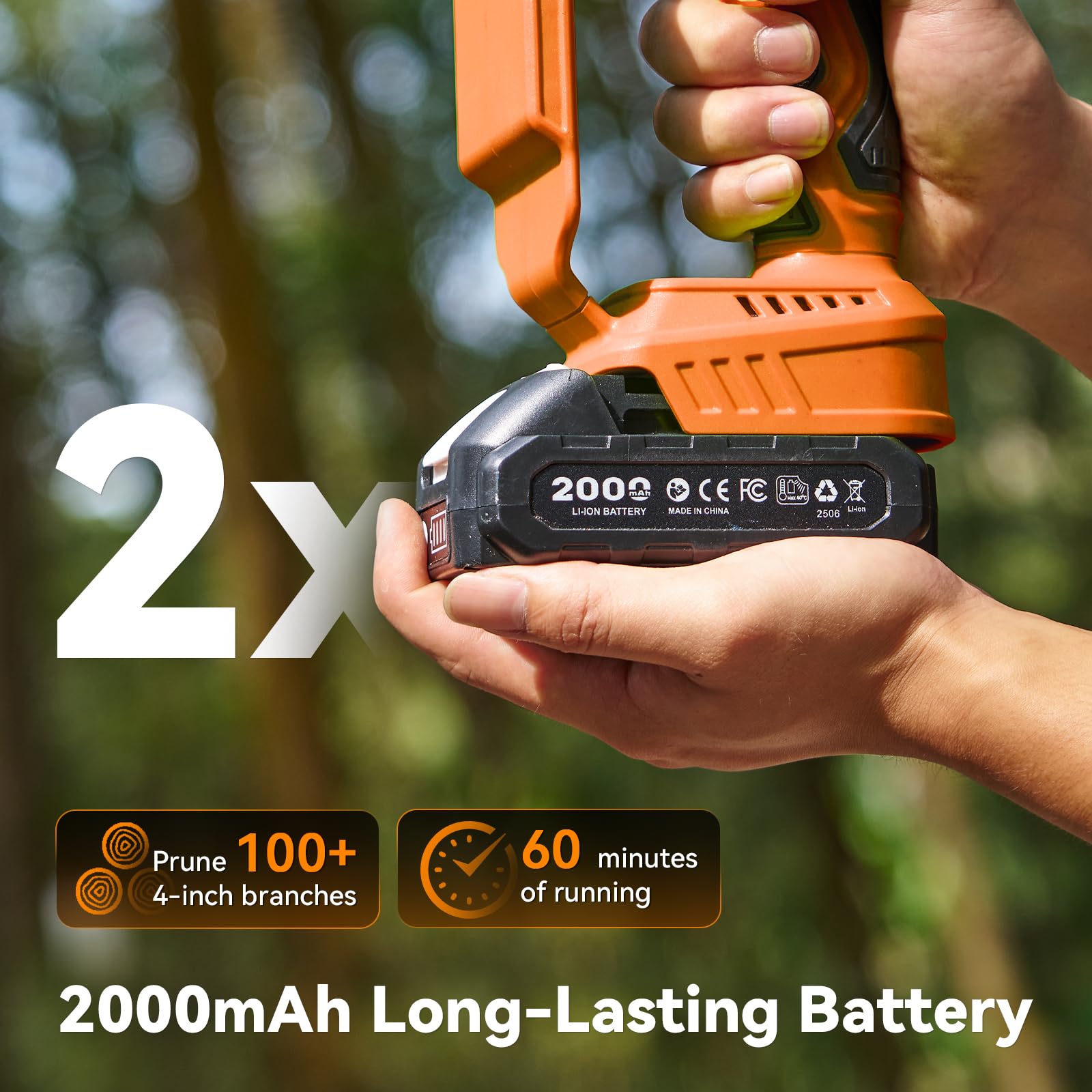 Supstable cutting a branch outdoors, efficient pruning and yard care benefit