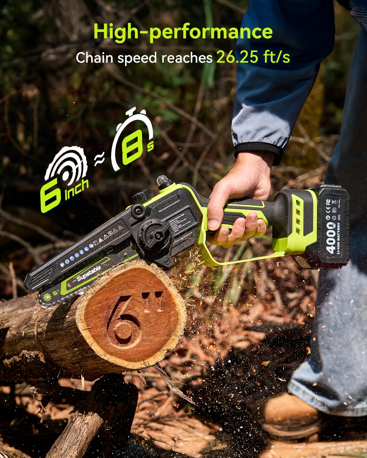 Supstable pruning shears detail showing SK5 blades for precise, low-effort cuts