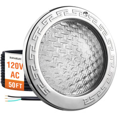 SURAIELEC front faceplate showing sleek design and bright pool illumination benefit