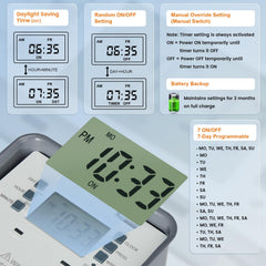 SURAIELEC LCD display detail showing clear readout and simple programming benefit