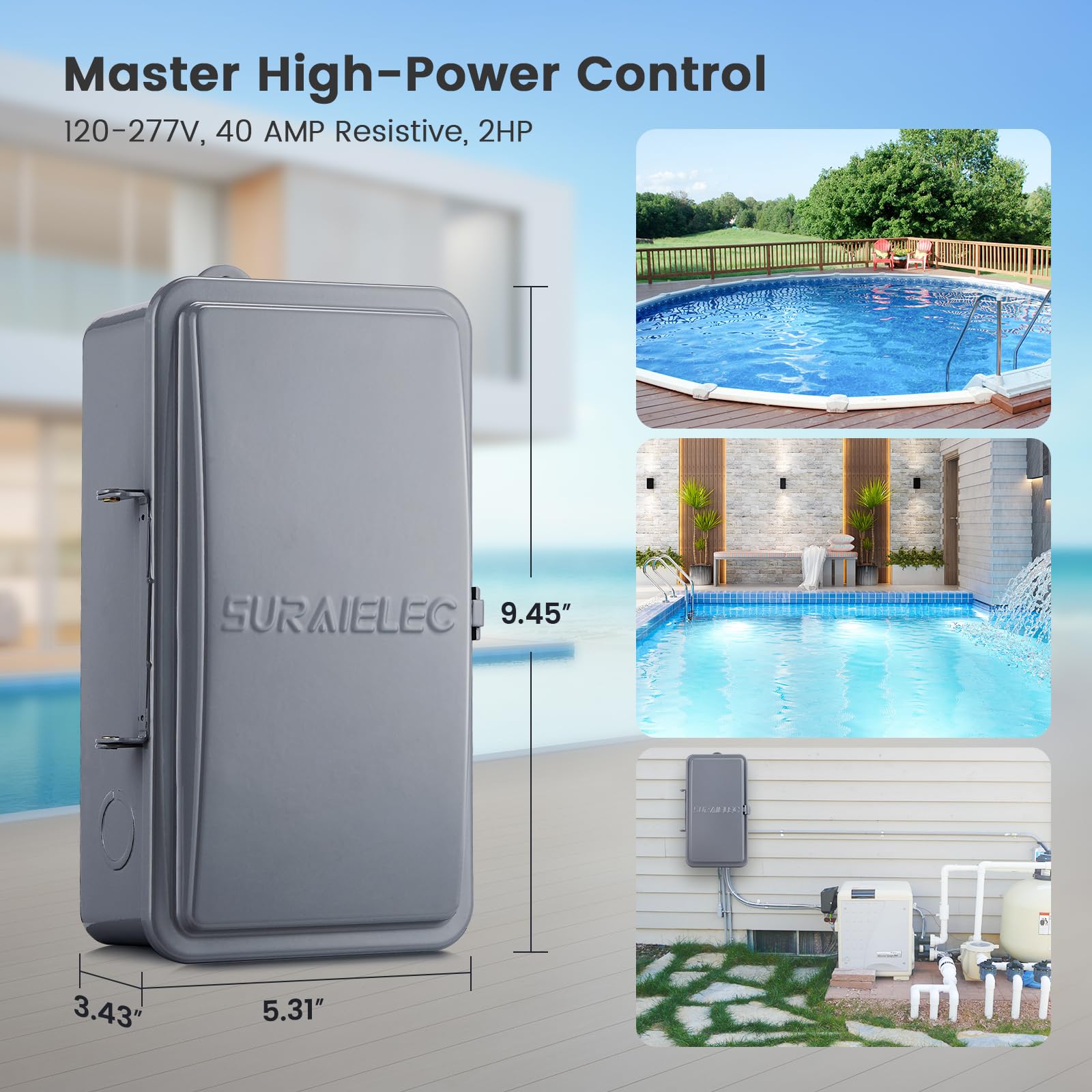 SURAIELEC locked cover sealed showing tamper-resistant protection and rainproof benefit