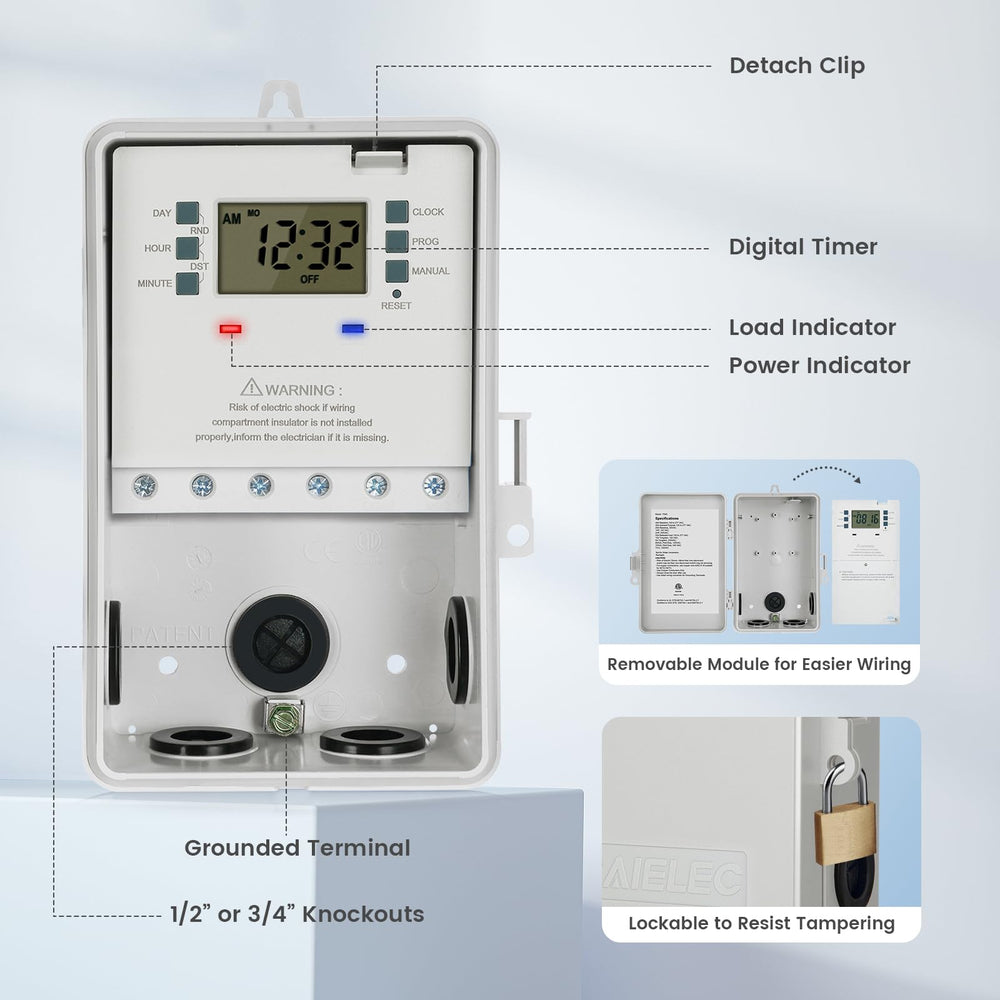 SURAIELEC held in hand to show compact size and easy mounting for versatile placement