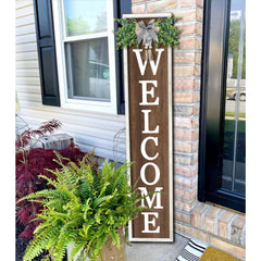 Surfapans front view welcome sign showing clear text and farmhouse charm