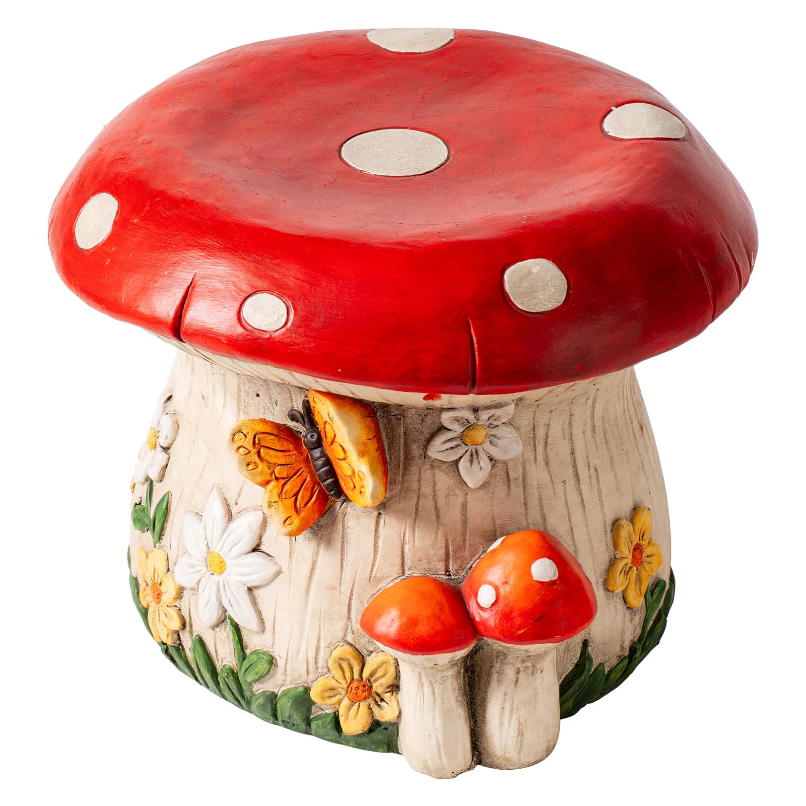 Surlama front view of mushroom house showing whimsical fairytale charm