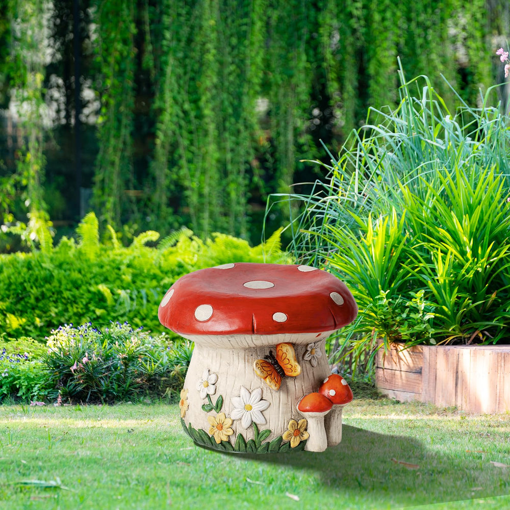 Surlama mushroom placed in garden enhancing outdoor visual focal point