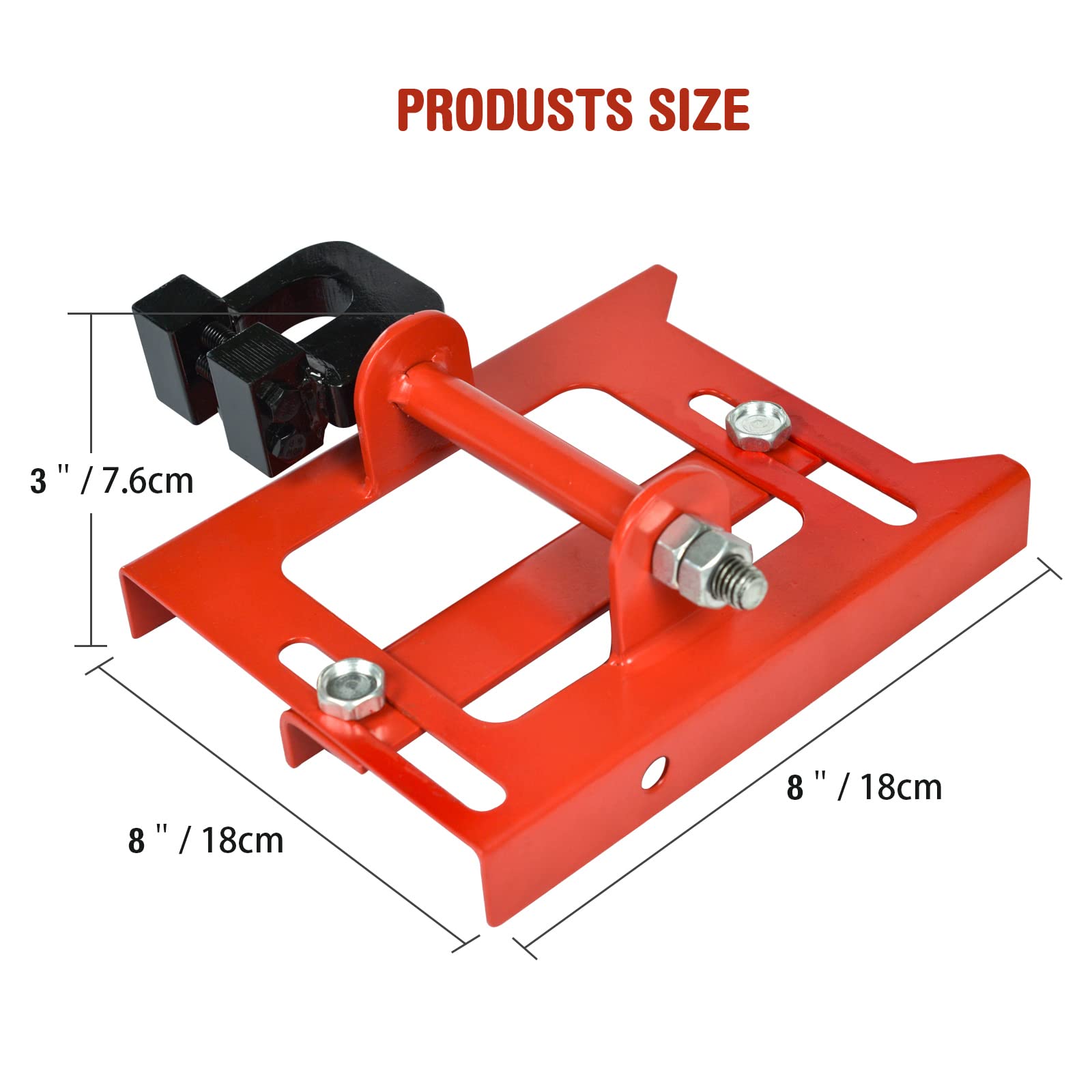 Surmount Way adjustment mechanism close-up showing quick width change between 2 and 6 inches