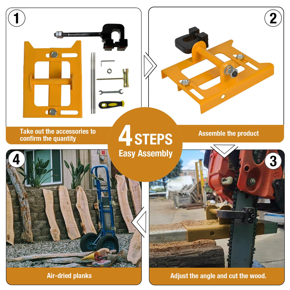 SurmountWay mounted on chainsaw in use demonstrating portable milling benefit