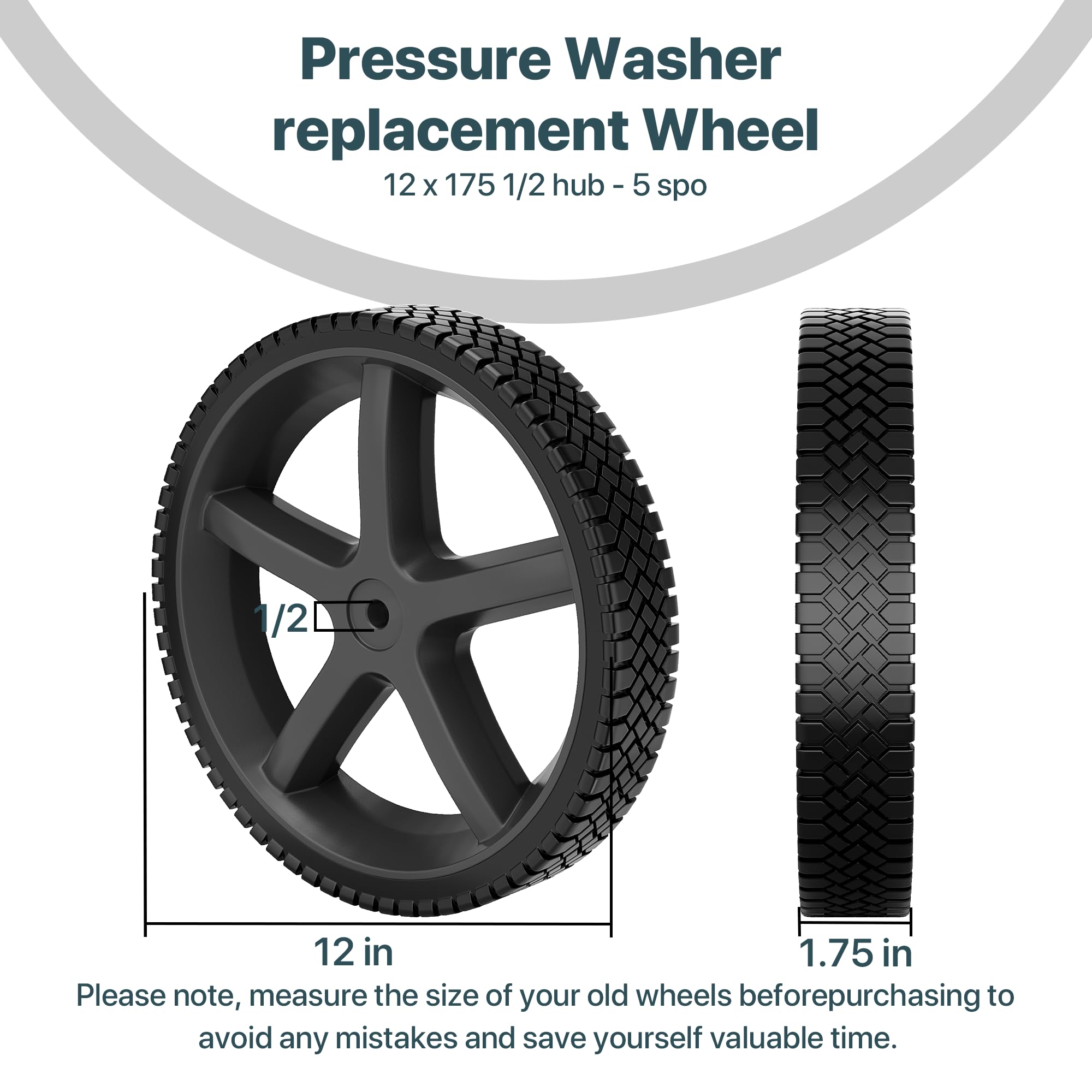 SurpLee wheel close-up of tread pattern providing anti-slip traction benefit