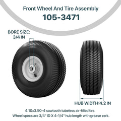 SurpLee close-up of sawtooth tread, offers better traction on grass