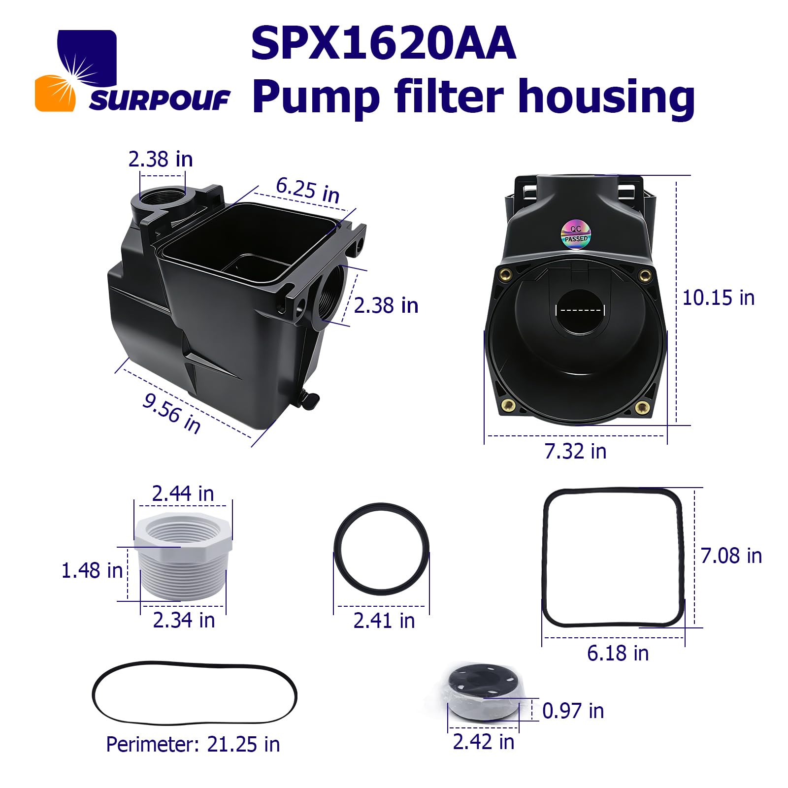 SURPOUF close-up of precision sealing surface preventing leaks and air intake