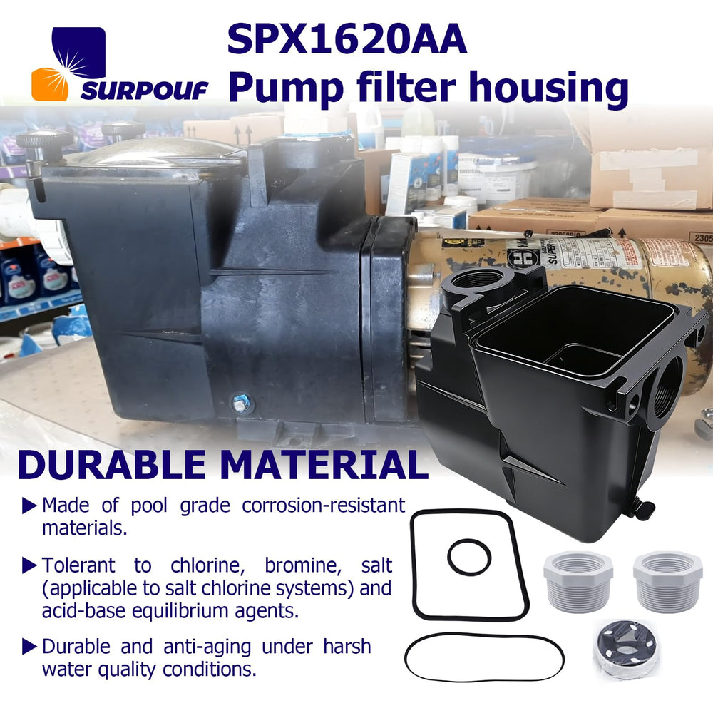SURPOUF housing beside common tools showing compact size and easy handling