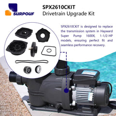 SURPOUF SPX2610CKIT all components laid out to show included gears, bearings, and seals