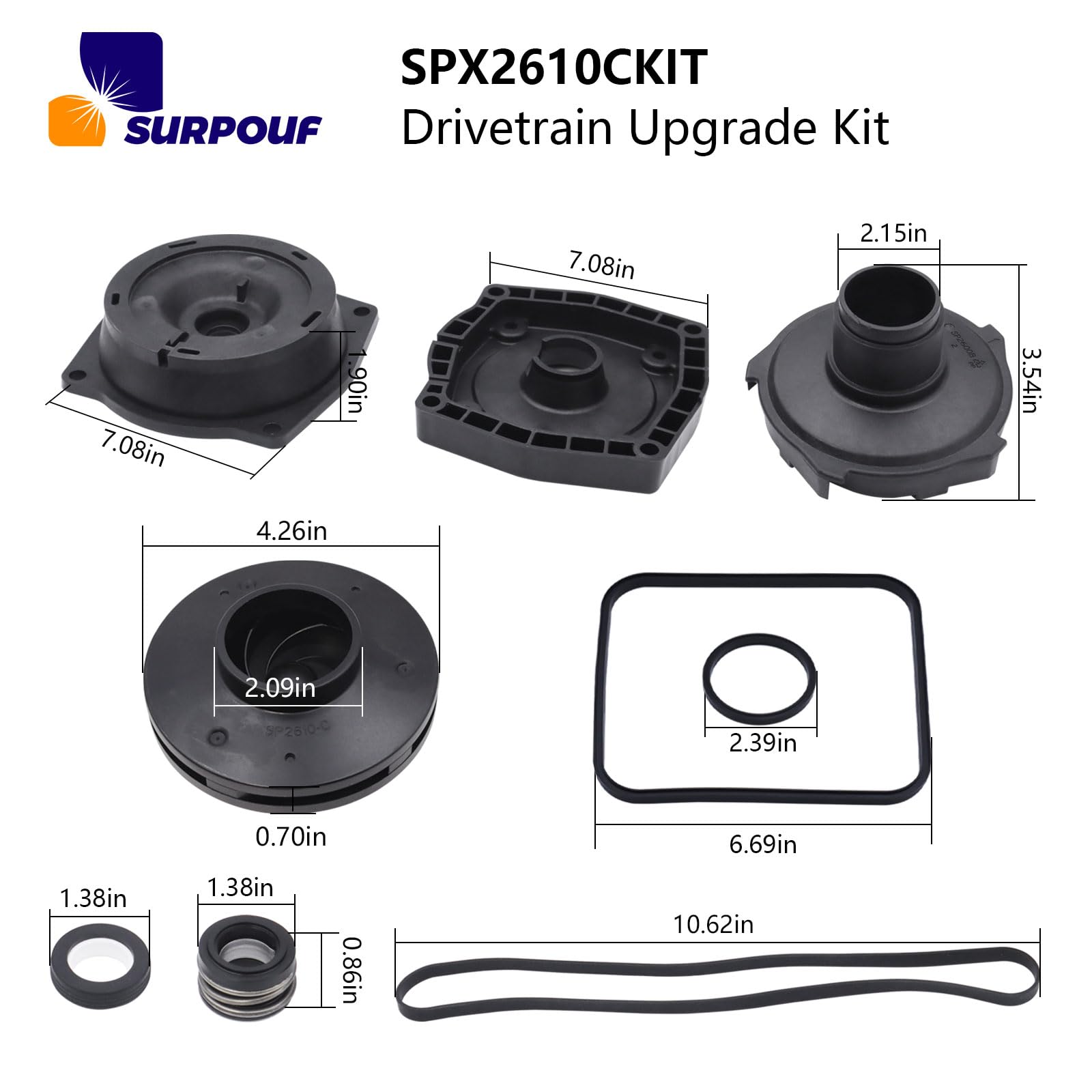 SURPOUF SPX2610CKIT close-up of metal gear revealing durable machining for smoother operation