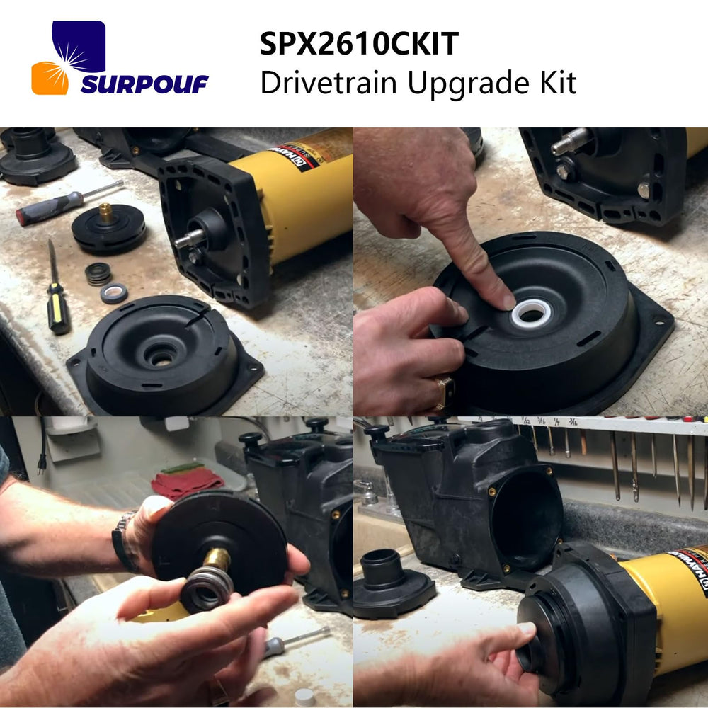 SURPOUF SPX2610CKIT scale comparison with a ruler to show part sizes for planning installation
