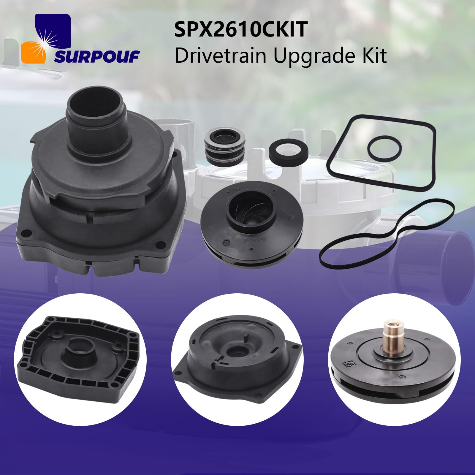SURPOUF SPX2610CKIT seal and O-ring detail highlighting leak-resistant replacement parts