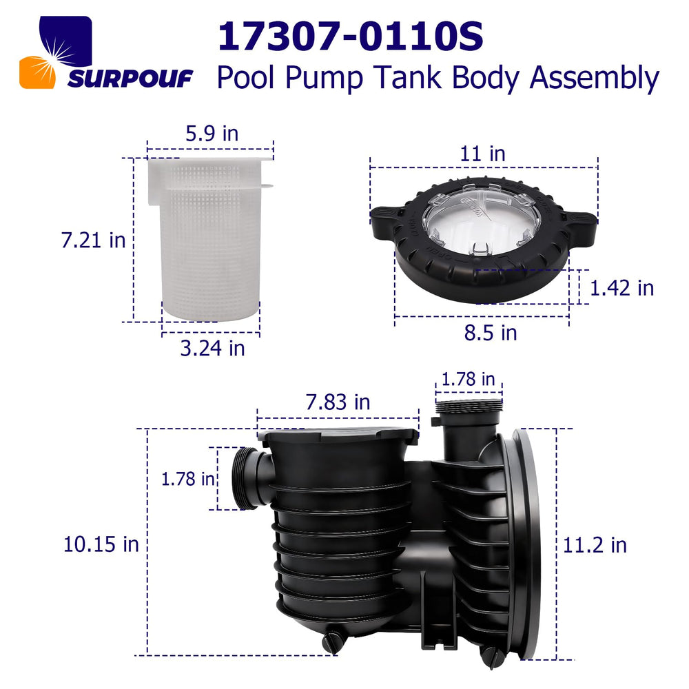 SURPOUF transparent inspection window detail for quick basket checks and maintenance