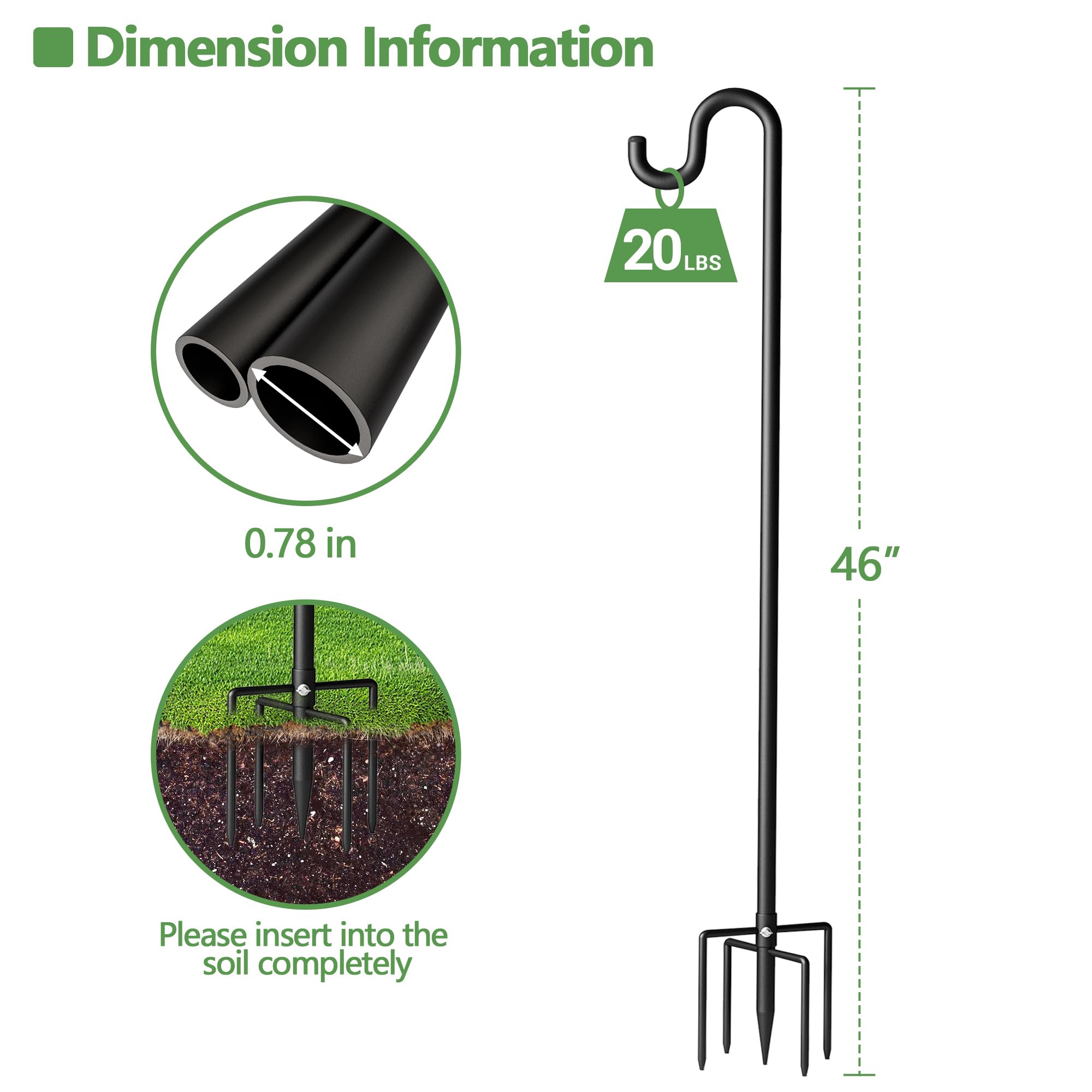Surprizo five-prong base in soil for superior stability