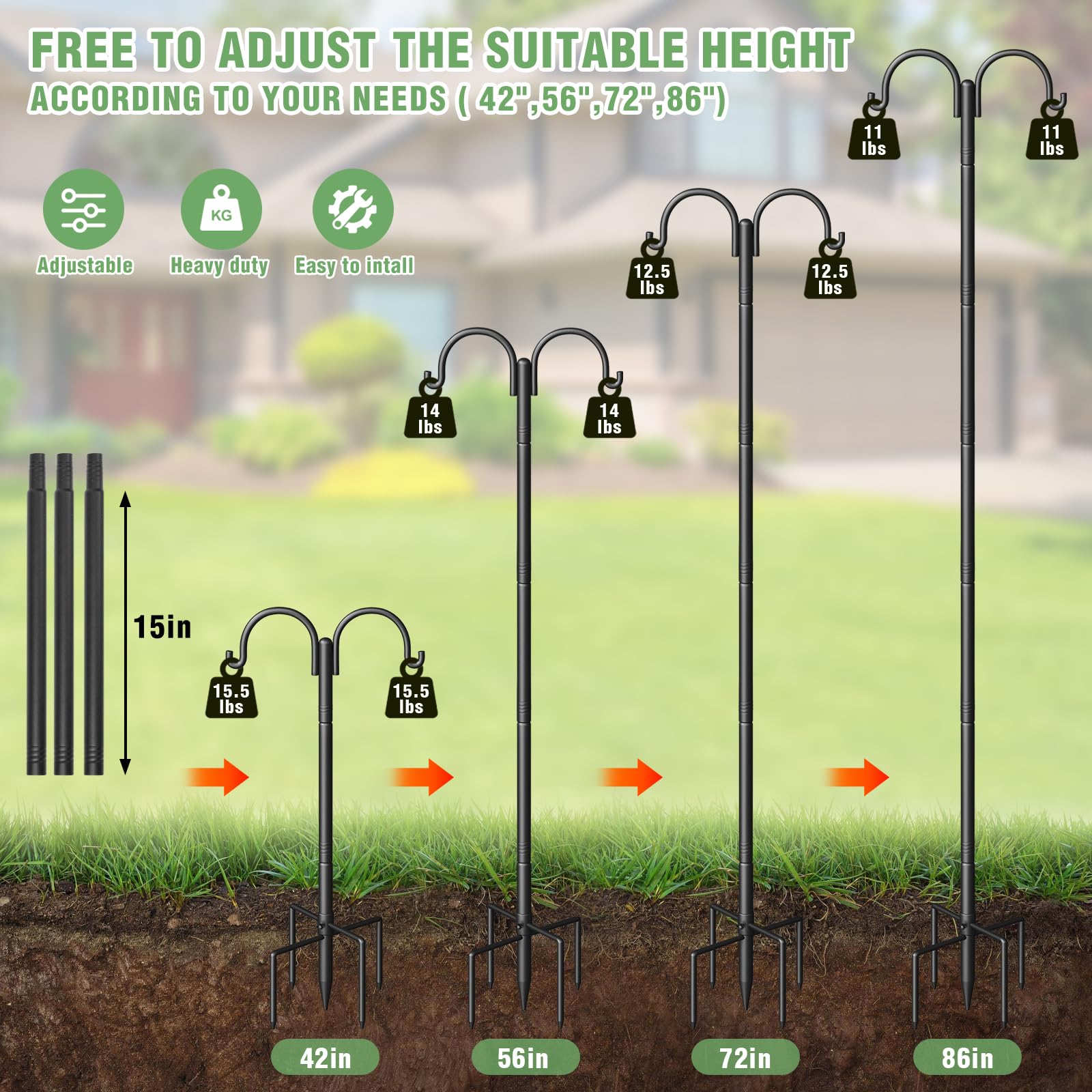 Surprizo five-prong base closeup providing superior ground anchoring