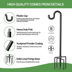 Surprizo hook holding bird feeder showing secure hanging benefit