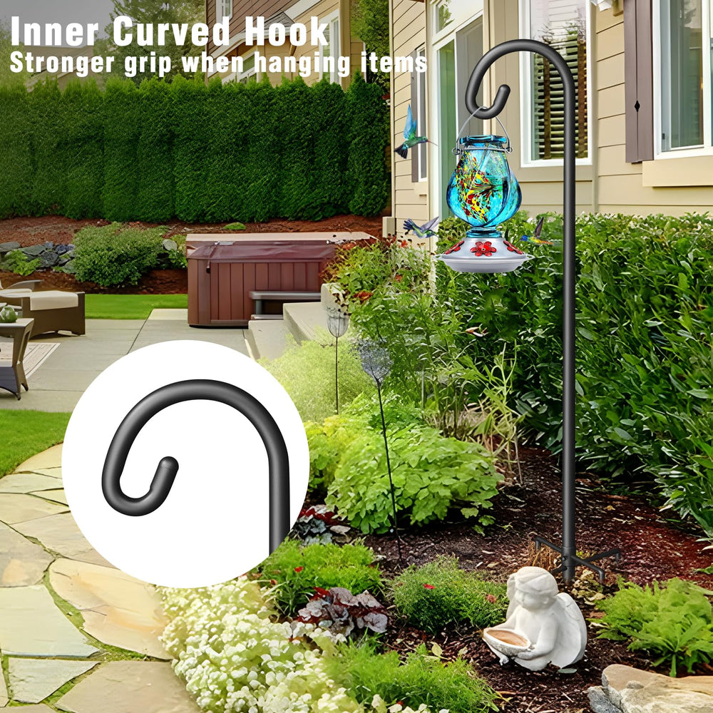 Surprizo hook with hanging basket adding vertical greenery and curb appeal