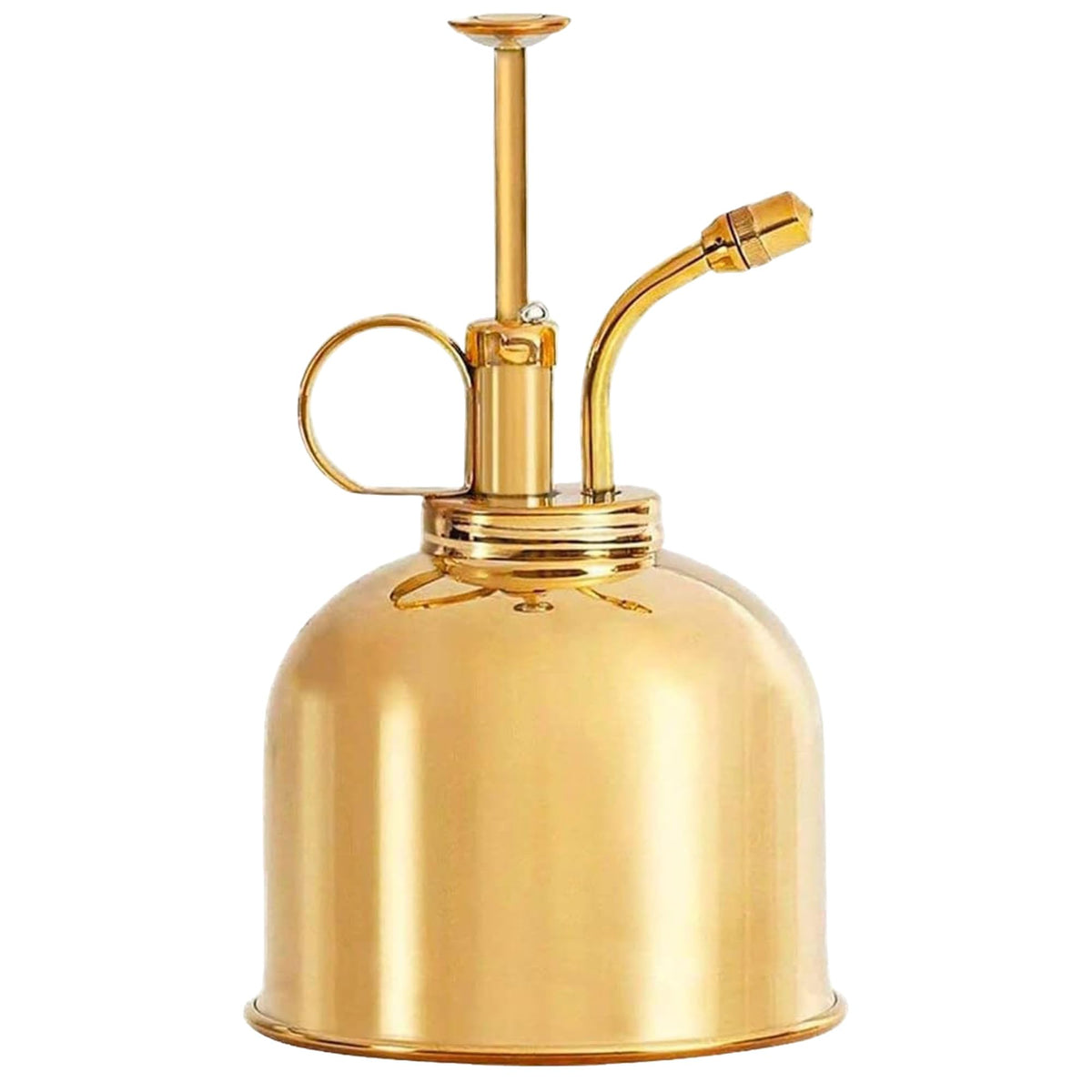 Sustainable Village brass mister front view showing elegant design and precise spray benefit