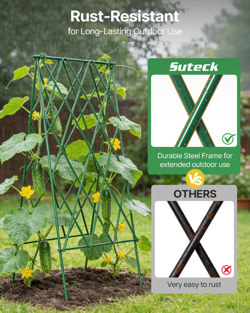 Suteck included cable ties and hook-and-loop straps for secure plant training