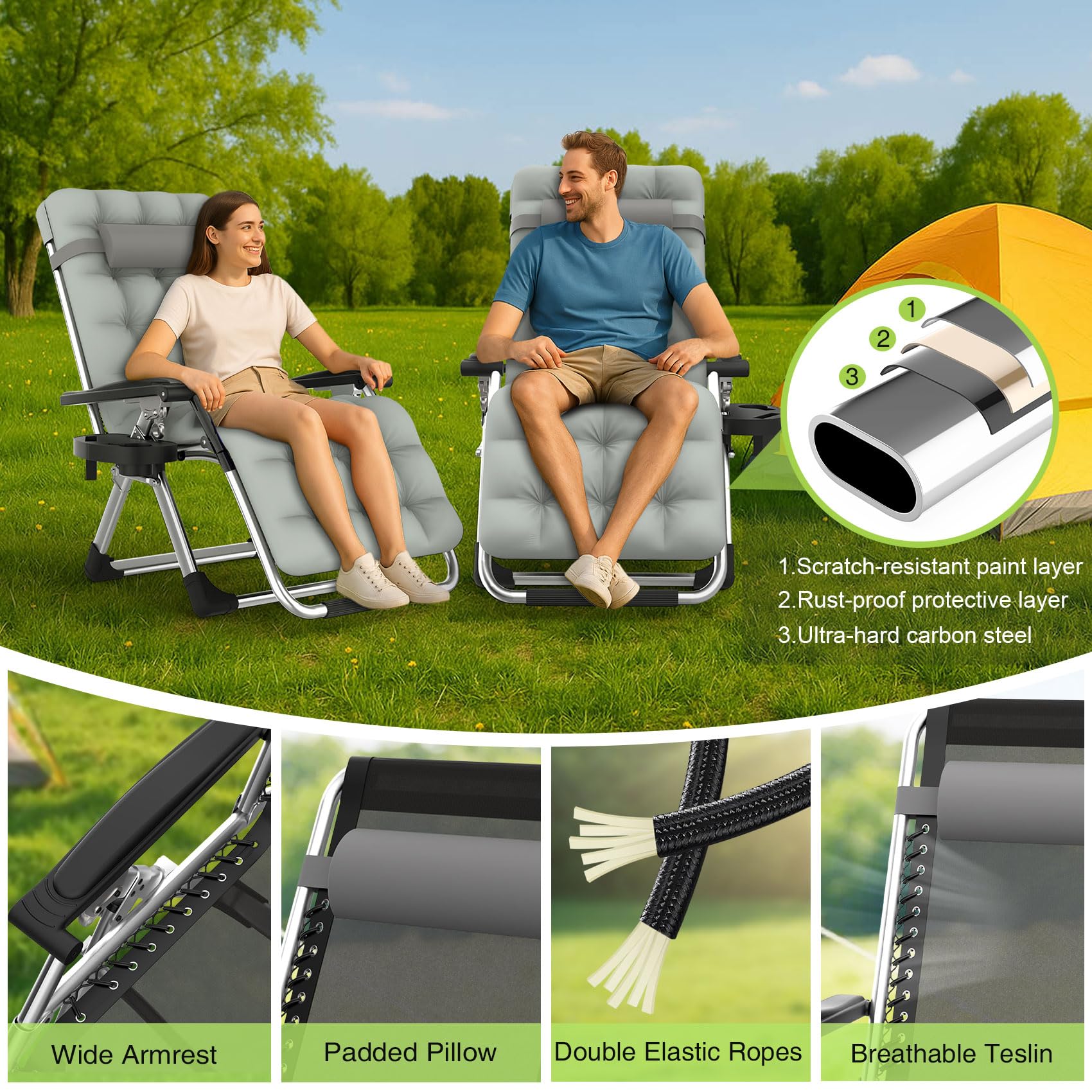 Suteck chair folded compact for easy transport and storage benefit