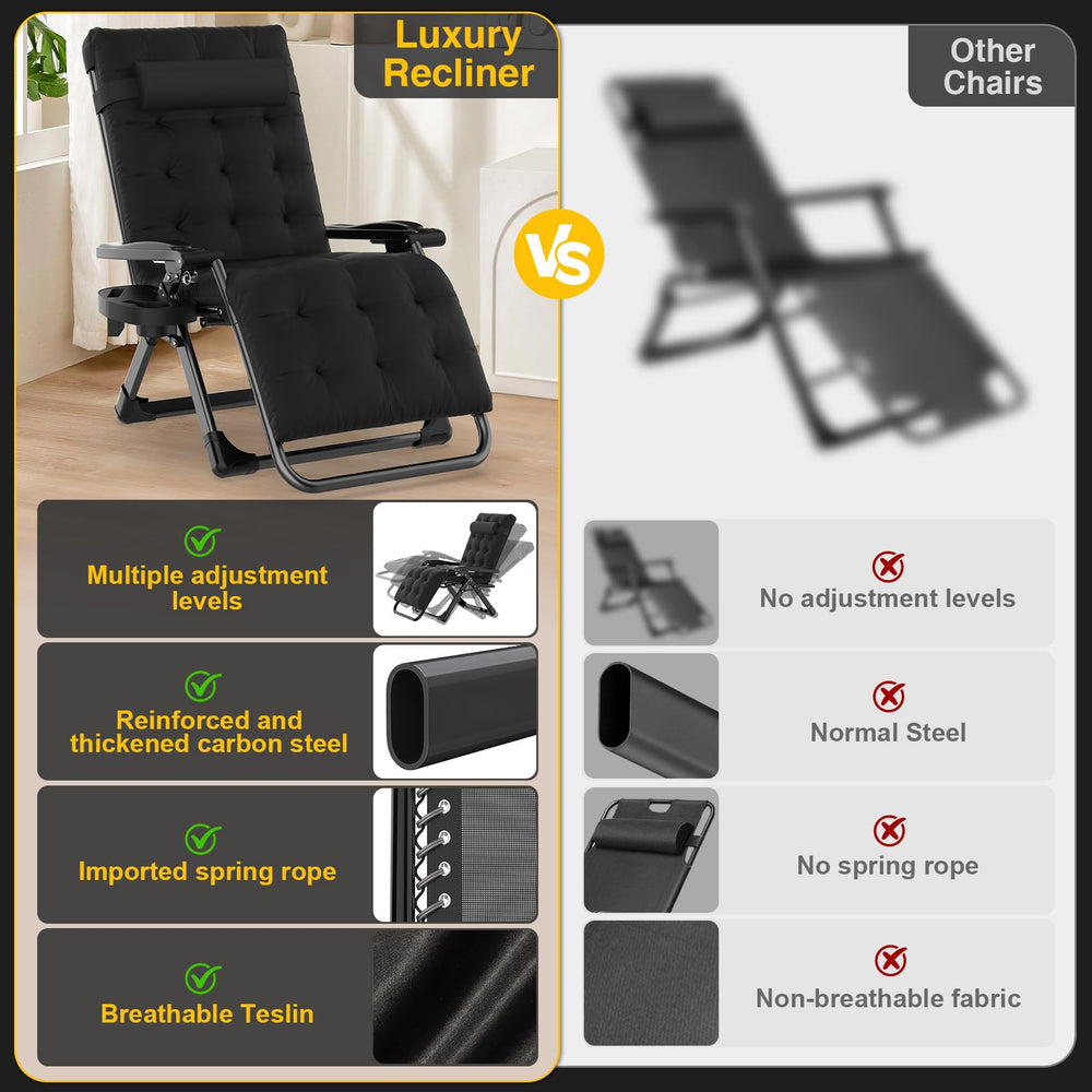 Suteck cup holder and padded headrest detail for convenience and neck support