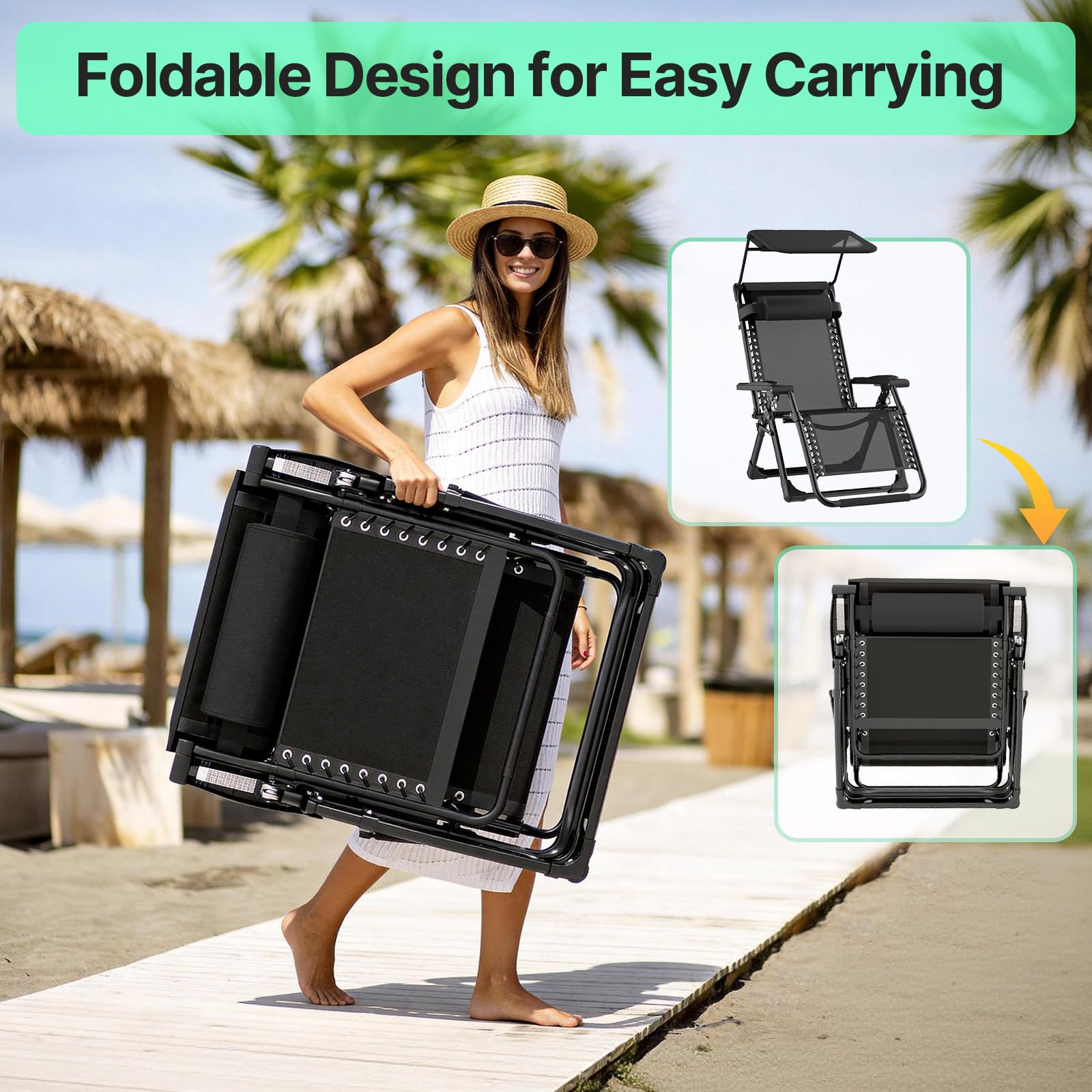 suteck folded compact storage showing portable easy-transport benefit