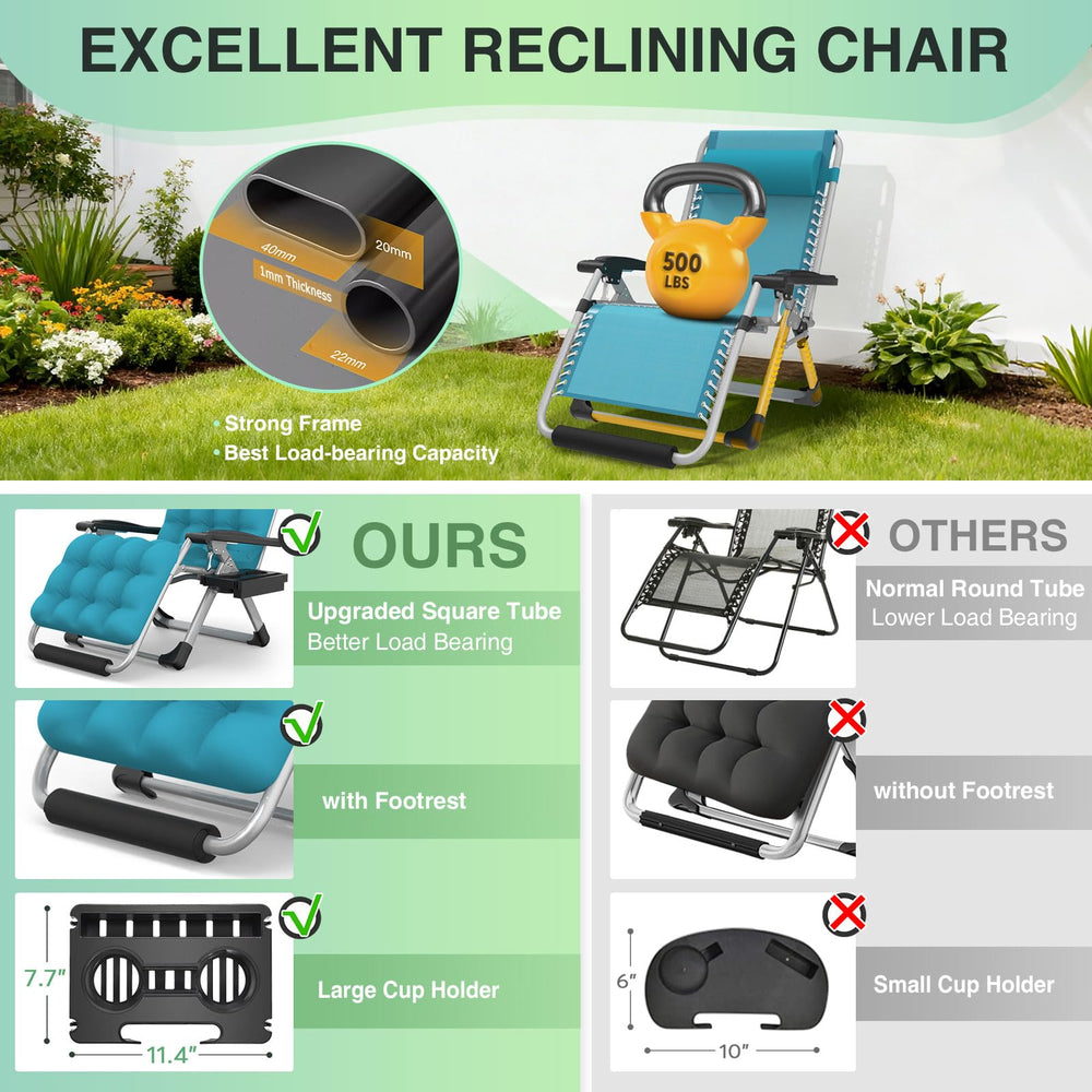 Suteck folded portable chair comparing size for easy transport and storage
