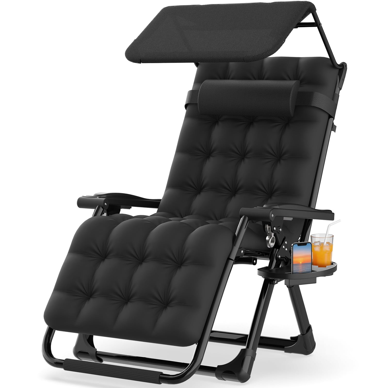 suteck front view with canopy showing shaded relaxation benefit