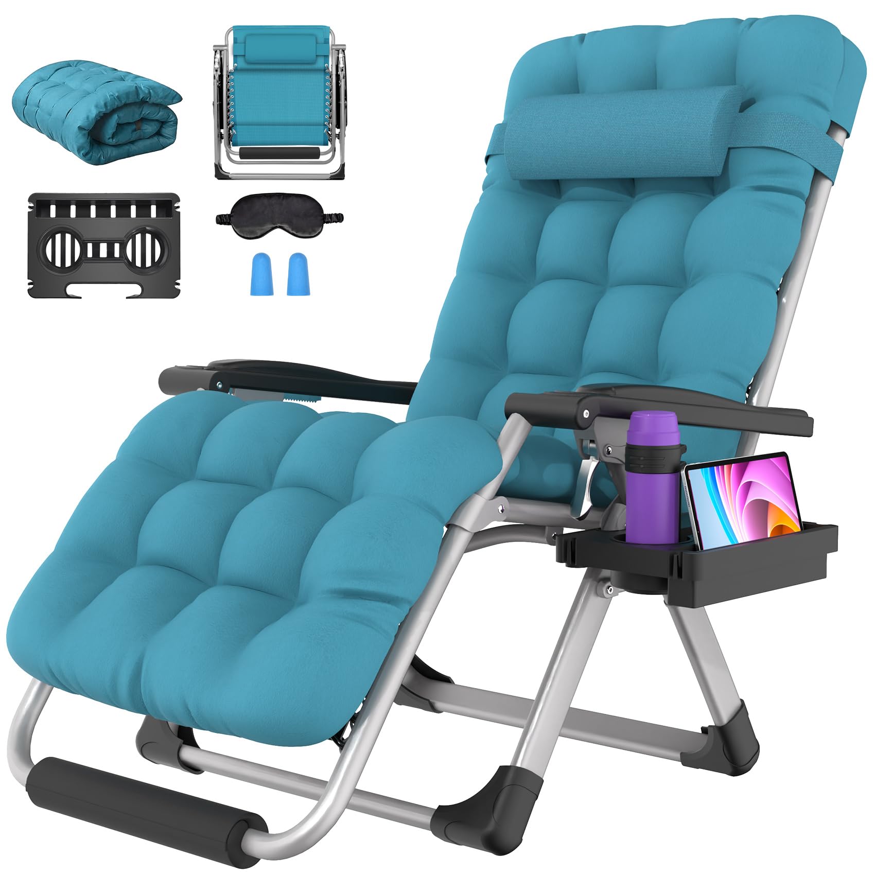 Suteck front view oversized chair showing sturdy frame and comfortable seating