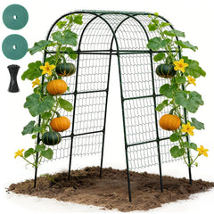 Suteck garden arch front view showing full 7.5ft height and elegant shape for entrances