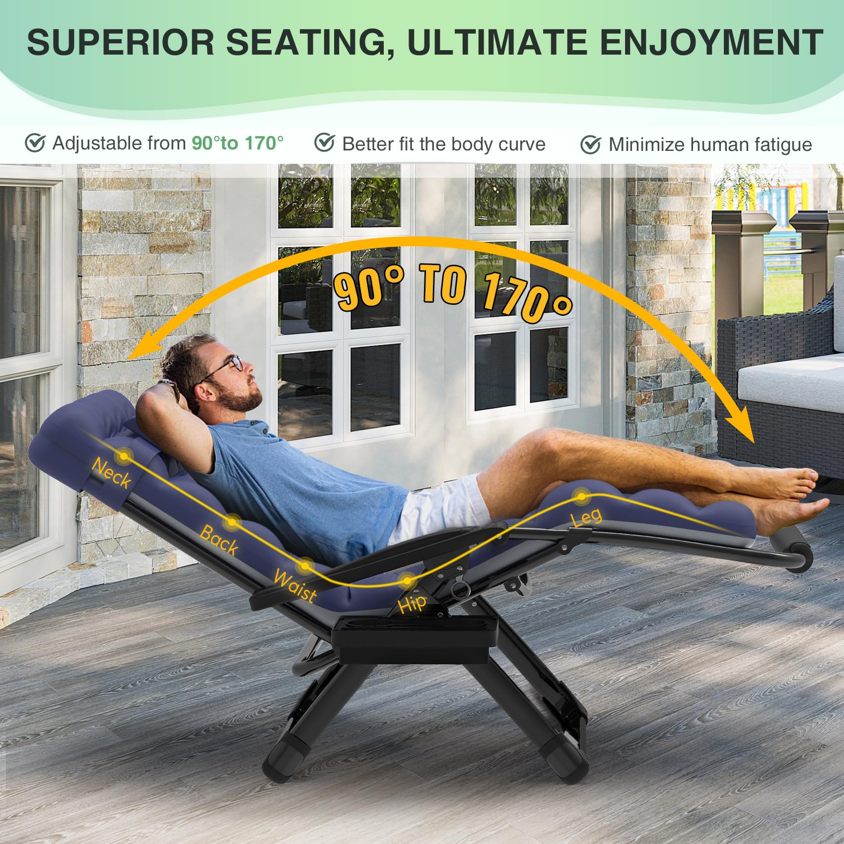 Suteck adjustable headrest and footrest offering personalized support